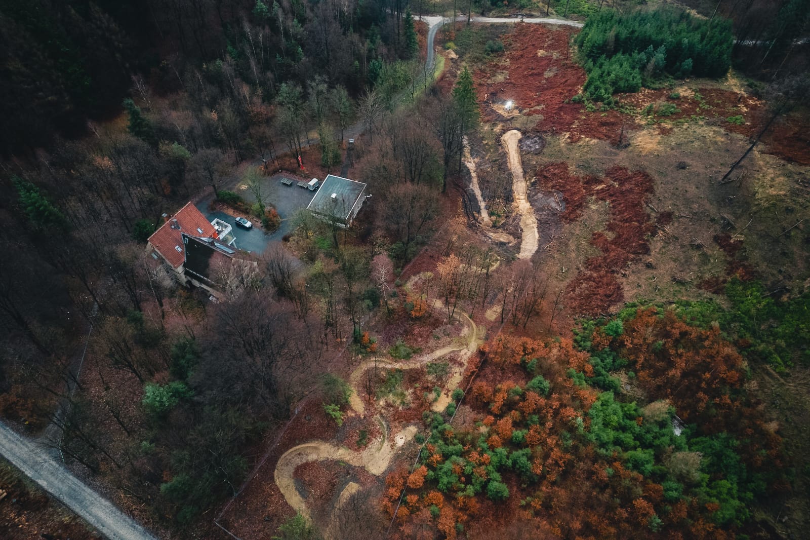 Trailbau, fertig gestellter Trail